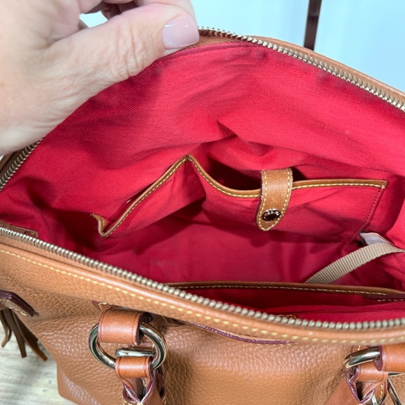 Dooney & Bourke Tan Leather Bristol Satchel - Picture 9 of 12
